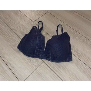 Incredible By Victorias Secret Plunge Bra Lightly Lined Lace Womens 32DDD Blue